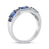 Thumbnail Image 3 of Le Vian Waterfall Oval-Cut Blue Sapphire Ring 1/4 ct tw Diamonds 14K Vanilla Gold