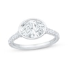 Thumbnail Image 0 of Lab-Grown Diamonds by KAY Oval-Cut Bezel-Set Engagement Ring 2-3/8 ct tw 14K White Gold