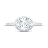 Thumbnail Image 2 of Lab-Grown Diamonds by KAY Oval-Cut Bezel-Set Engagement Ring 2-3/8 ct tw 14K White Gold