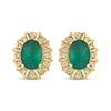 Thumbnail Image 1 of Le Vian Oval-Cut Emerald Stud Earrings 1/5 ct tw Diamonds 14K Honey Gold