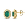 Thumbnail Image 2 of Le Vian Oval-Cut Emerald Stud Earrings 1/5 ct tw Diamonds 14K Honey Gold