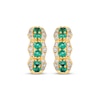 Thumbnail Image 1 of Le Vian Emerald Hoop Earrings 1/2 ct tw Diamond 14K Honey Gold