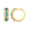 Thumbnail Image 2 of Le Vian Emerald Hoop Earrings 1/2 ct tw Diamond 14K Honey Gold