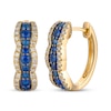 Thumbnail Image 0 of Le Vian Sapphire Waterfall Hoop Earrings 3/8 ct tw Diamonds 14K Honey Gold