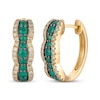 Thumbnail Image 0 of Le Vian Emerald Waterfall Hoop Earrings 1/3 ct tw Diamonds 14K Honey Gold