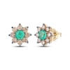 Thumbnail Image 1 of Le Vian Chocolate Sunflower Collection Emerald Stud Earrings 3/4 ct tw Diamonds 14K Honey Gold