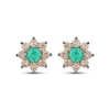 Thumbnail Image 2 of Le Vian Chocolate Sunflower Collection Emerald Stud Earrings 3/4 ct tw Diamonds 14K Honey Gold