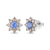 Thumbnail Image 0 of Le Vian Chocolate Sunflower Collection Sapphire Stud Earrings 3/4 ct tw Diamonds 14K Vanilla Gold