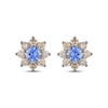 Thumbnail Image 1 of Le Vian Chocolate Sunflower Collection Sapphire Stud Earrings 3/4 ct tw Diamonds 14K Vanilla Gold