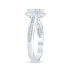 Thumbnail Image 1 of Marquise-Cut Diamond Double Halo Engagement Ring 5/8 ct tw 14K White Gold