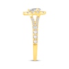 Thumbnail Image 1 of Lab-Created Diamonds by KAY Pear-Shaped Halo Engagement Ring 1 ct tw 14K Yellow Gold