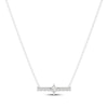 Thumbnail Image 1 of THE LEO Diamond Princess-Cut Bar Necklace 1/4 ct tw 14K White Gold 18&quot;