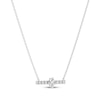 Thumbnail Image 2 of THE LEO Diamond Princess-Cut Bar Necklace 1/4 ct tw 14K White Gold 19&quot;