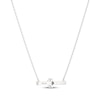 Thumbnail Image 3 of THE LEO Diamond Princess-Cut Bar Necklace 1/4 ct tw 14K White Gold 19&quot;