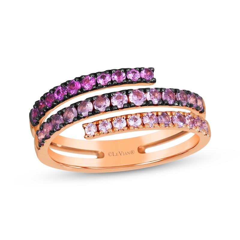 Main Image 1 of Le Vian Good Karma Pink Sapphire Ombré Coil Ring 14K Strawberry Gold®