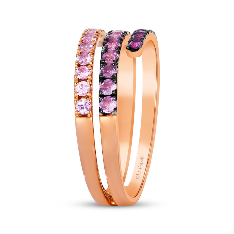 Main Image 2 of Le Vian Good Karma Pink Sapphire Ombré Coil Ring 14K Strawberry Gold®