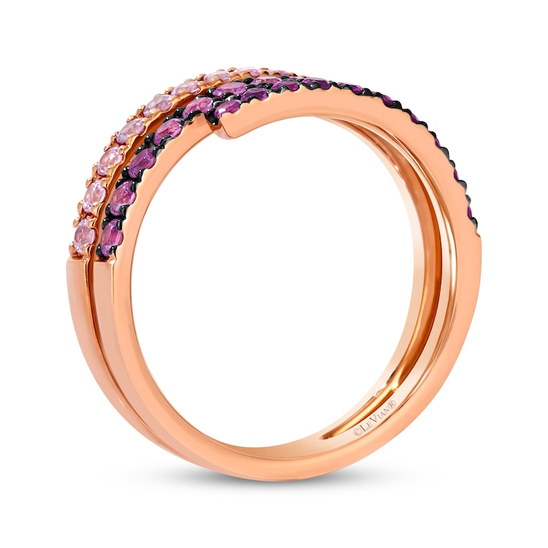 Main Image 3 of Le Vian Good Karma Pink Sapphire Ombré Coil Ring 14K Strawberry Gold®