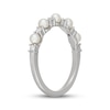 Thumbnail Image 2 of Neil Lane Cultured Akoya Pearl & Diamond Anniversary Ring 1/6 ct tw 14K White Gold