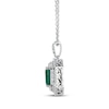 Thumbnail Image 2 of Le Vian Vault Emerald-Cut Emerald Necklace 1 ct tw Diamonds Platinum 18&quot;