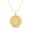 Thumbnail Image 1 of STUDIO BY KAY Diamond Compass Necklace 1/10 ct tw 24K Yellow Gold-Plated Sterling Silver 18&quot;