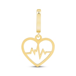 Charmed Memories Heartbeat Charm 10K Yellow Gold