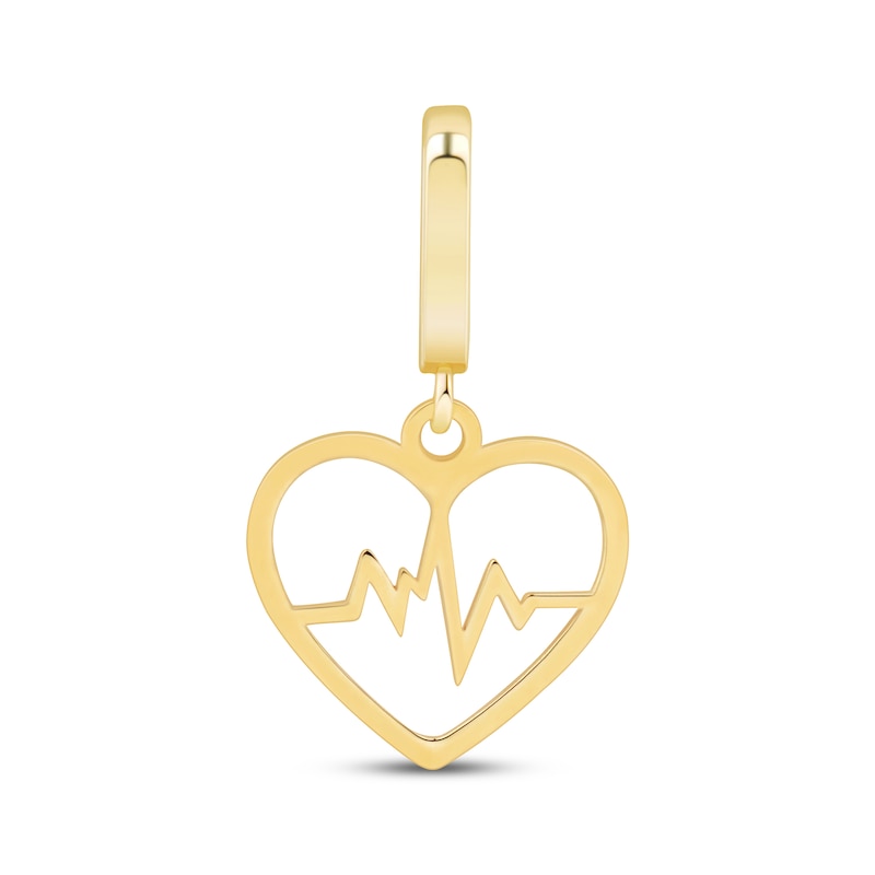 Main Image 1 of Charmed Memories Heartbeat Charm 10K Yellow Gold