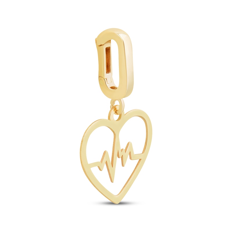 Main Image 2 of Charmed Memories Heartbeat Charm 10K Yellow Gold