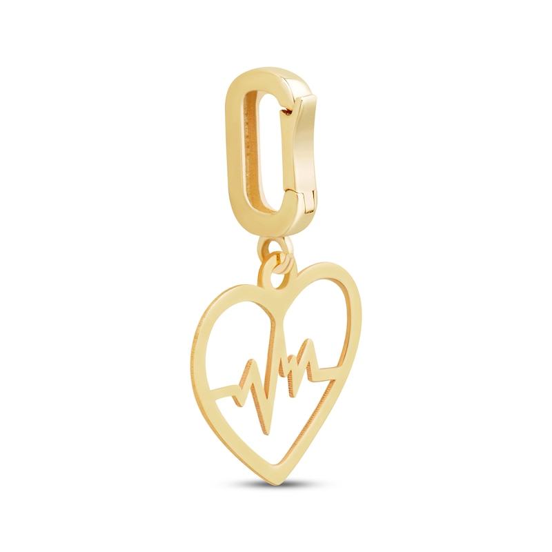 Main Image 3 of Charmed Memories Heartbeat Charm 10K Yellow Gold