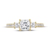 Thumbnail Image 3 of THE LEO Legacy Lab-Grown Diamond Princess-Cut Three-Stone Engagement Ring 1-1/2 ct tw 14K Yellow Gold