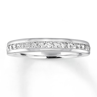 One piece Mens 14 karat white gold wide diamond band ring – LUCKY JEWELERS