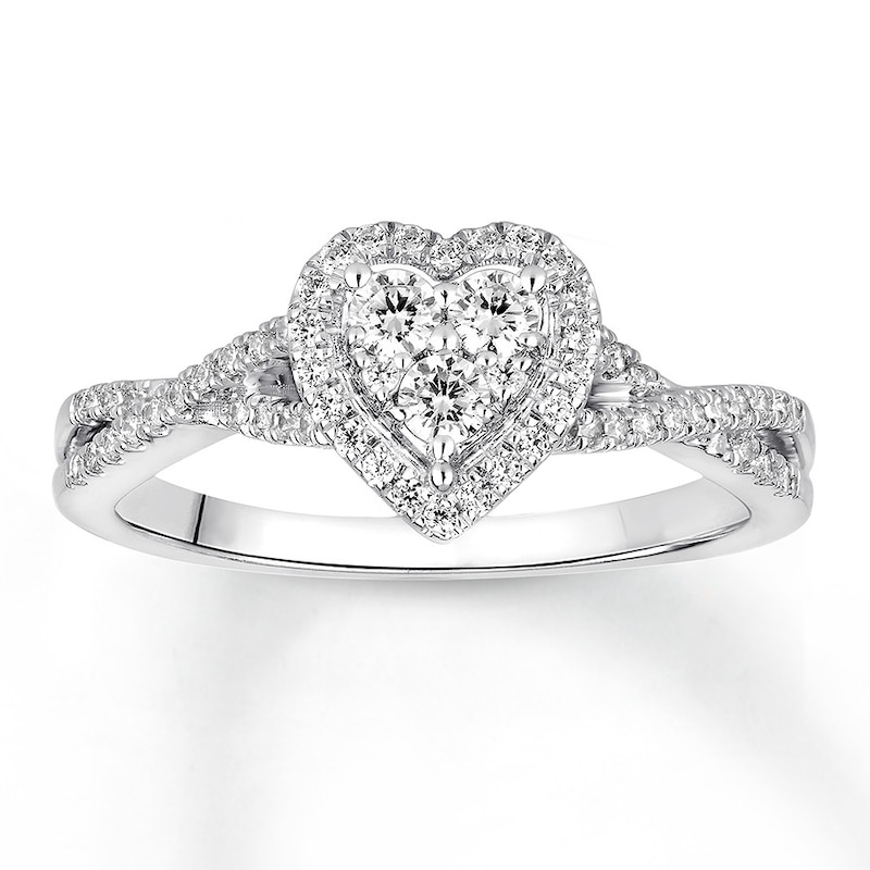 Main Image 1 of Now + Forever Diamond Engagement Ring 3/8 ct tw Round-cut 10K White Gold