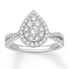 Thumbnail Image 1 of Now + Forever Diamond Engagement Ring 5/8 ct tw Round-cut 10K White Gold