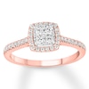 Thumbnail Image 0 of Diamond Engagement Ring 1/2 Carat tw 10K Two-Tone Gold