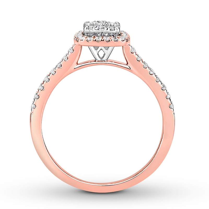 Diamond Engagement Ring 1/2 Carat tw 10K Two-Tone Gold