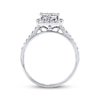 Thumbnail Image 3 of Multi-Diamond Engagement Ring 1 ct tw Princess-Cut 14K White Gold