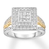 Thumbnail Image 0 of Diamond Engagement Ring 1/2 ct tw Princess & Round 14K Gold