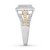 Thumbnail Image 2 of Diamond Engagement Ring 1/2 ct tw Princess & Round 14K Gold