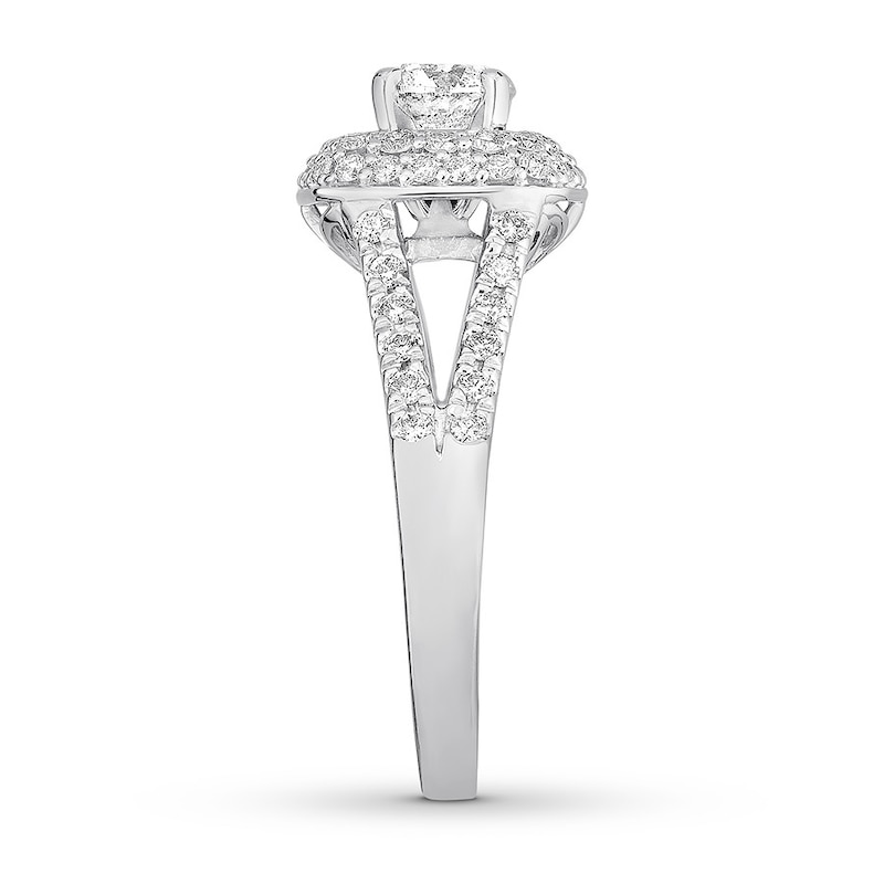 Diamond Engagement Ring 1-1/4 ct tw Round-cut 14K White Gold
