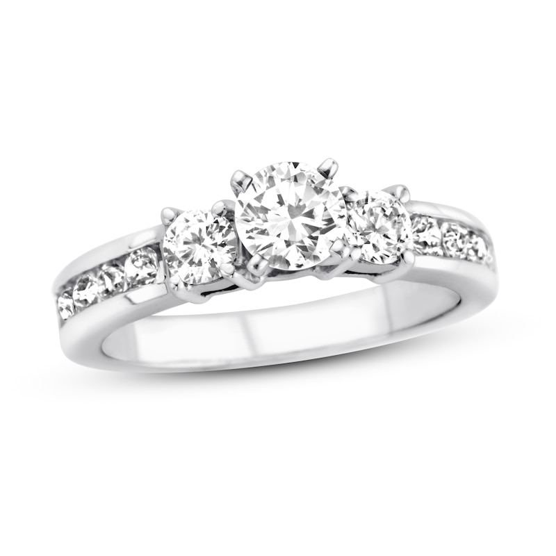 14K White Gold 3/4tw Diamond 3-Stone Ring — Gordon Jewelers