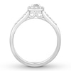 Thumbnail Image 2 of Diamond Engagement Ring 1/3 ct tw Princess & Round 10K White Gold