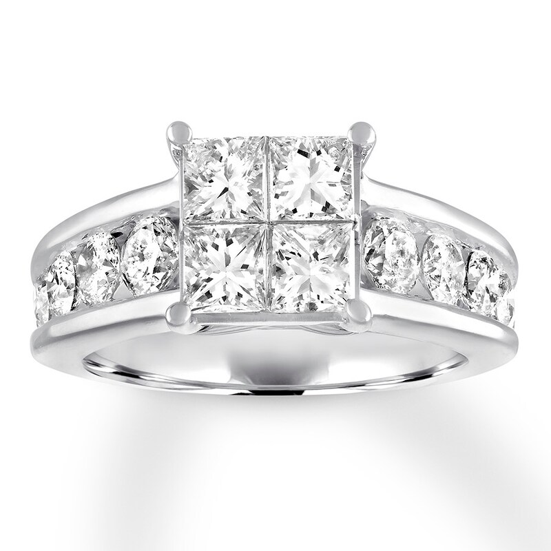 Diamond Engagement Ring 2 1 2 Ct Tw 14k White Gold Now And