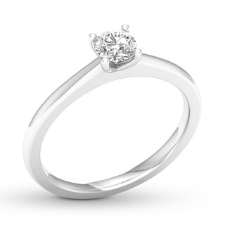 Diamond Solitaire Ring 1/2 Carat Round-cut 14K White Gold | Kay