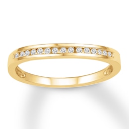 Now + Forever Diamond Wedding Band 1/8 ct tw Round-cut 10K Yellow Gold