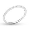 Thumbnail Image 4 of Diamond Wedding Band 1/10 ct tw Round-cut 10K White Gold