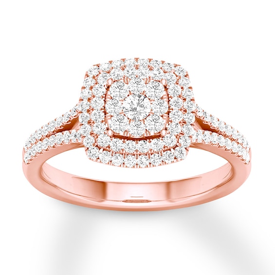 Diamond Engagement Ring 1/3 ct tw Round-cut 10K Rose Gold | Kay