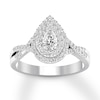 Thumbnail Image 1 of Diamond Engagement Ring 3/8 ct tw Round-cut 10K White Gold