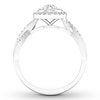 Thumbnail Image 2 of Diamond Engagement Ring 3/8 ct tw Round-cut 10K White Gold