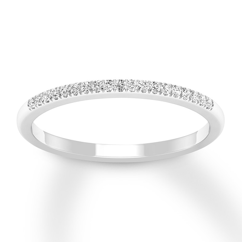 Main Image 1 of Now + Forever Diamond Wedding Band 1/15 ct tw Round-cut 10K White Gold