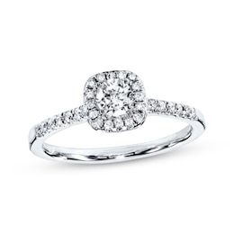 Now + Forever Diamond Engagement Ring 3/8 ct tw Round-cut 10K White Gold