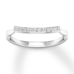 Diamond Wedding Band 1/8 ct tw Round-cut 14K White Gold